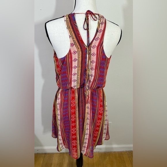 Lush sz lg  sundress in a junior sz  multi colors  spaghetti straps Lined - Picture 9 of 11